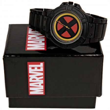 Marvel X-Men Symbol Watch Face with Black Metal Band